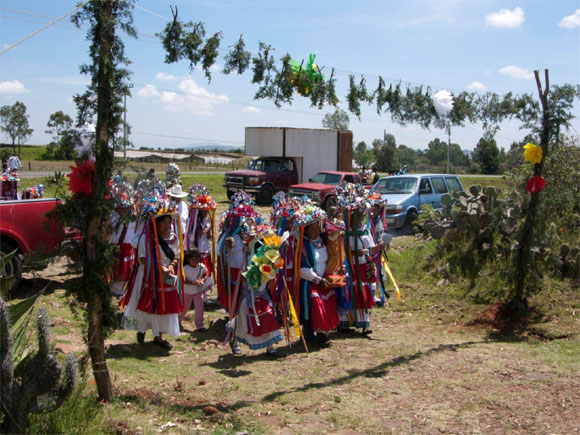 Arribo de Las Pastoras a la fiesta.  Foto: Maricela González Cruz Manjarrez