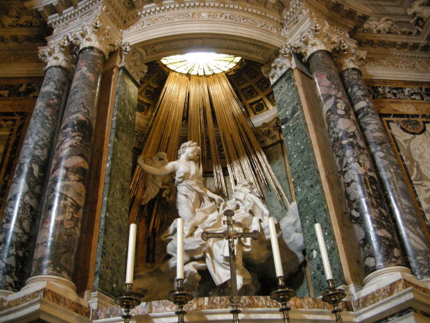 Gianlorenzo Bernini, Transverberación de Santa Teresa de Ávila, iglesia de Santa María de la Victoria, Roma, Italia