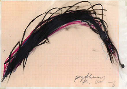 Arnulf Rainer, Kopfhaar. Galería Richard Ruberl